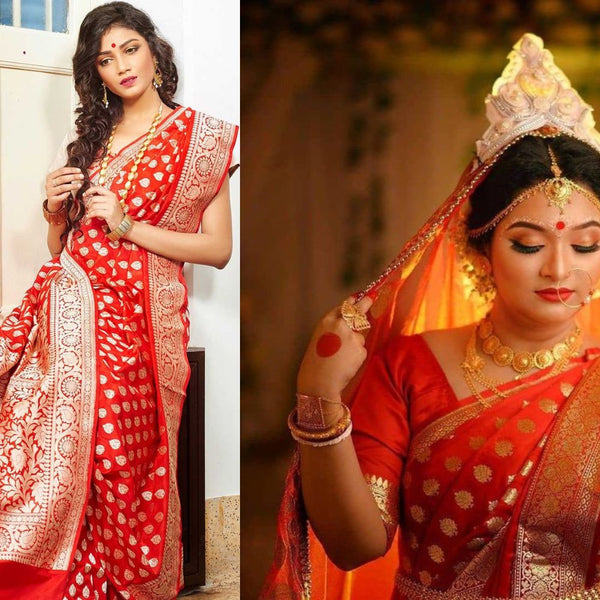 13 Beautiful Banarasi Sarees for Bengali Wedding [Bride's Choice