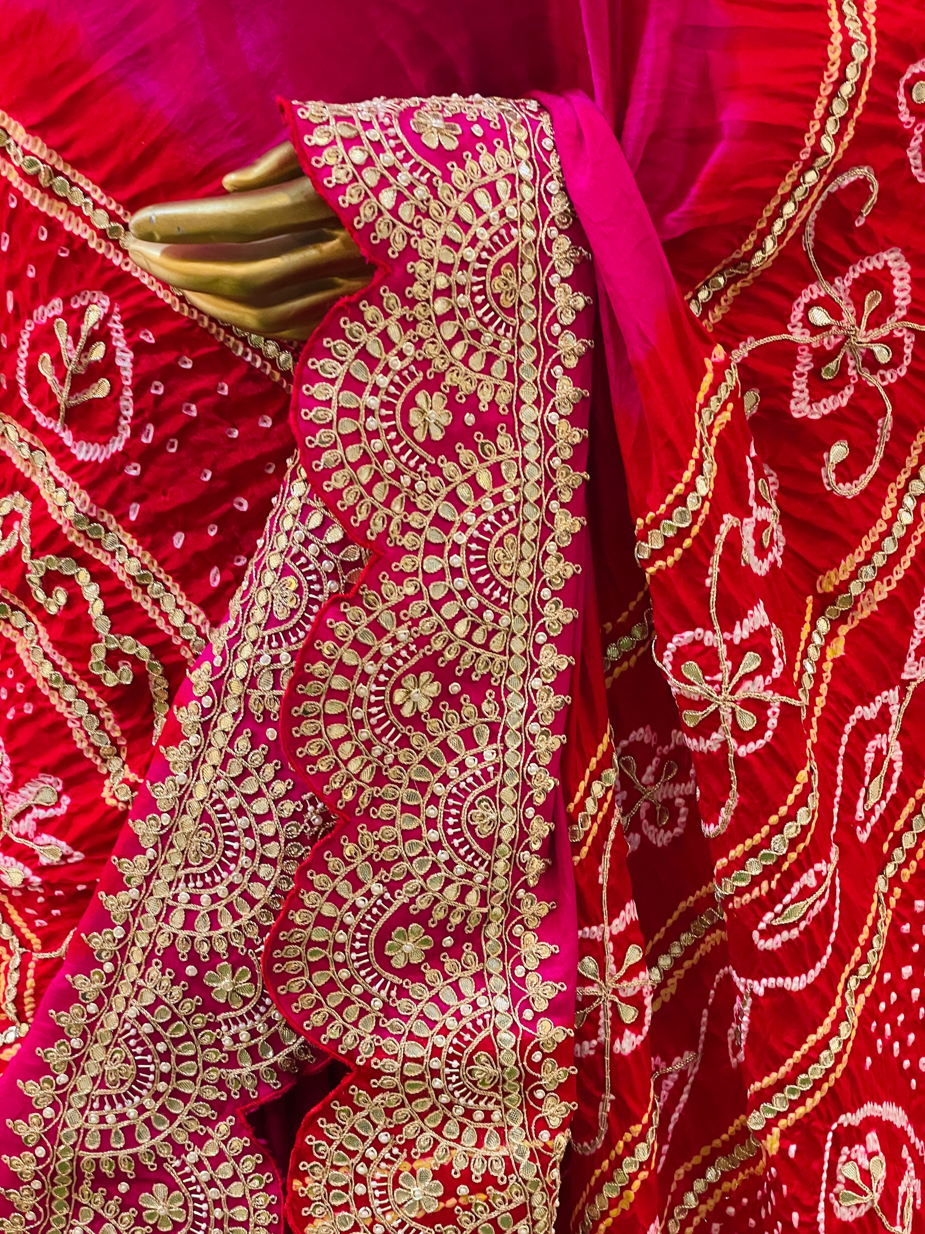 Manika Red Shade Pure Gaji Silk Saree