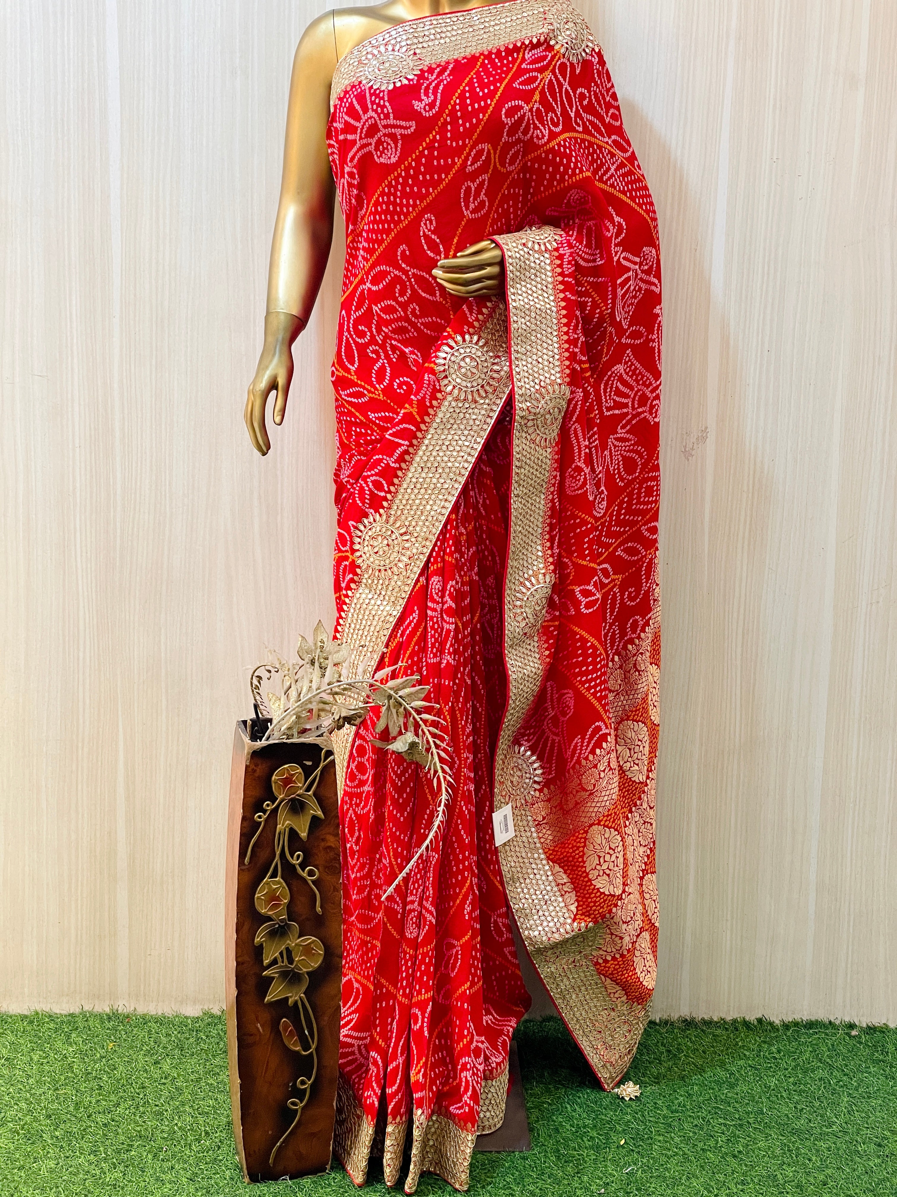 Sikha Georgette Bandhani Saree