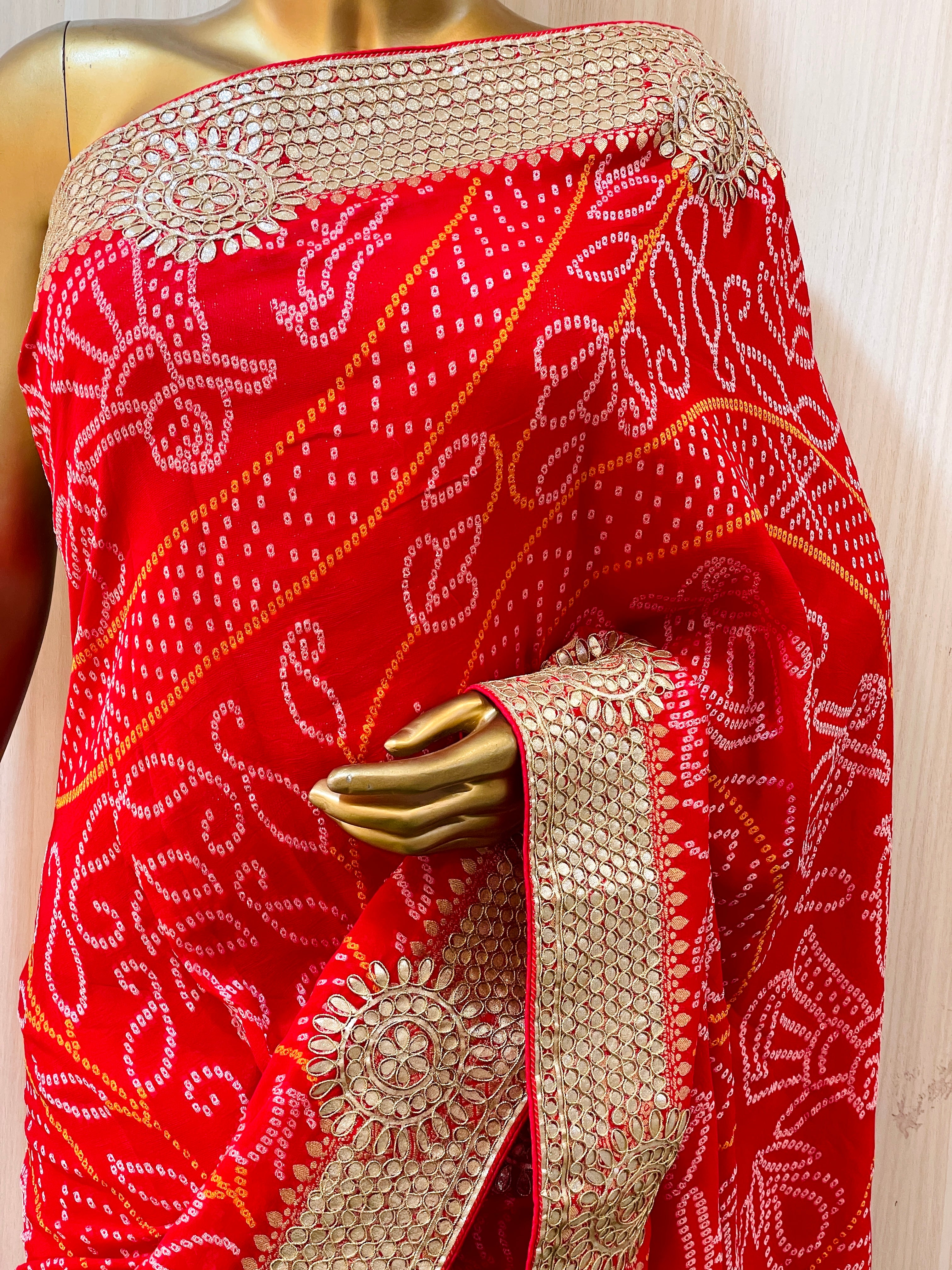 Sikha Georgette Bandhani Saree