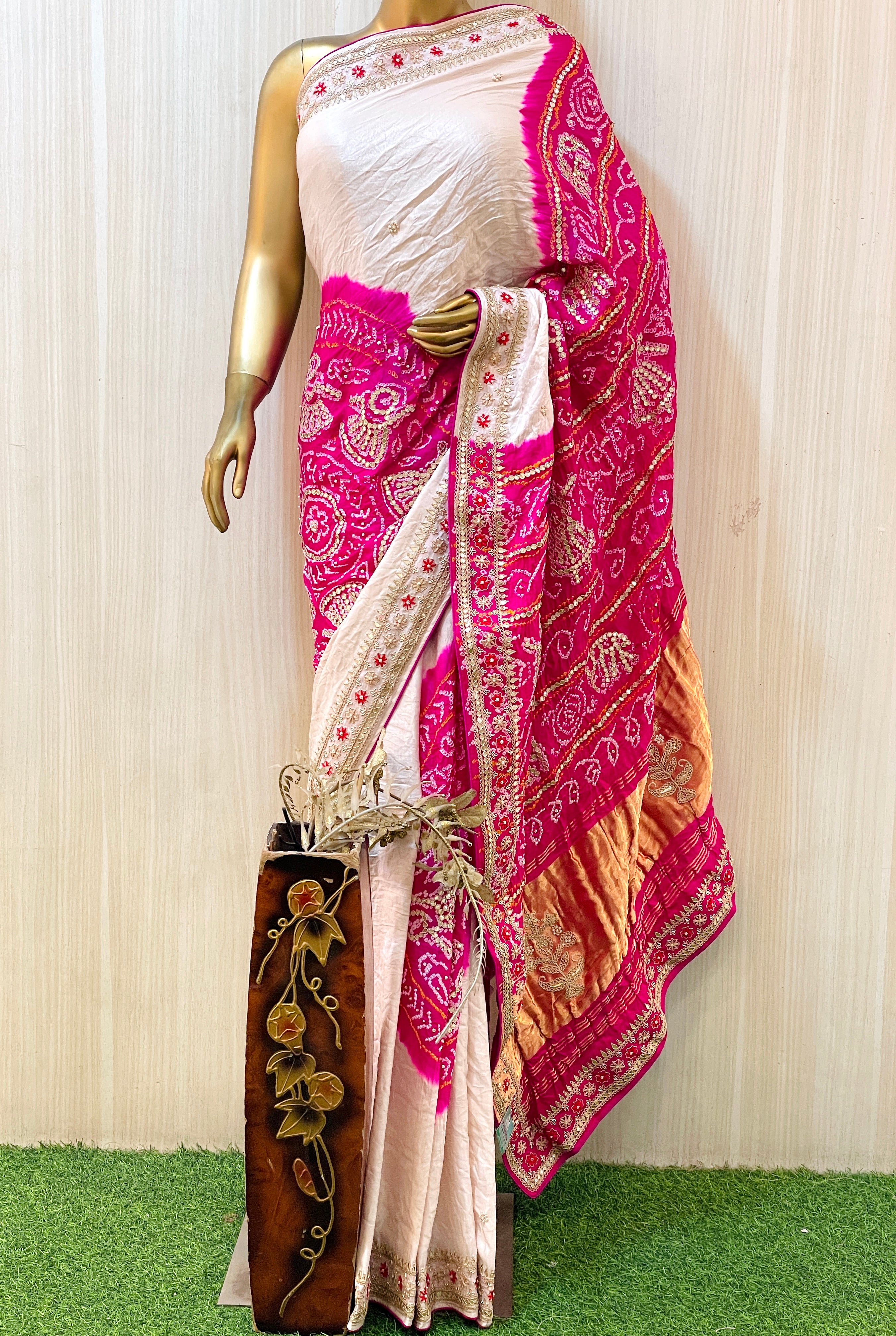 Deepika Pink Gajji Silk Saree