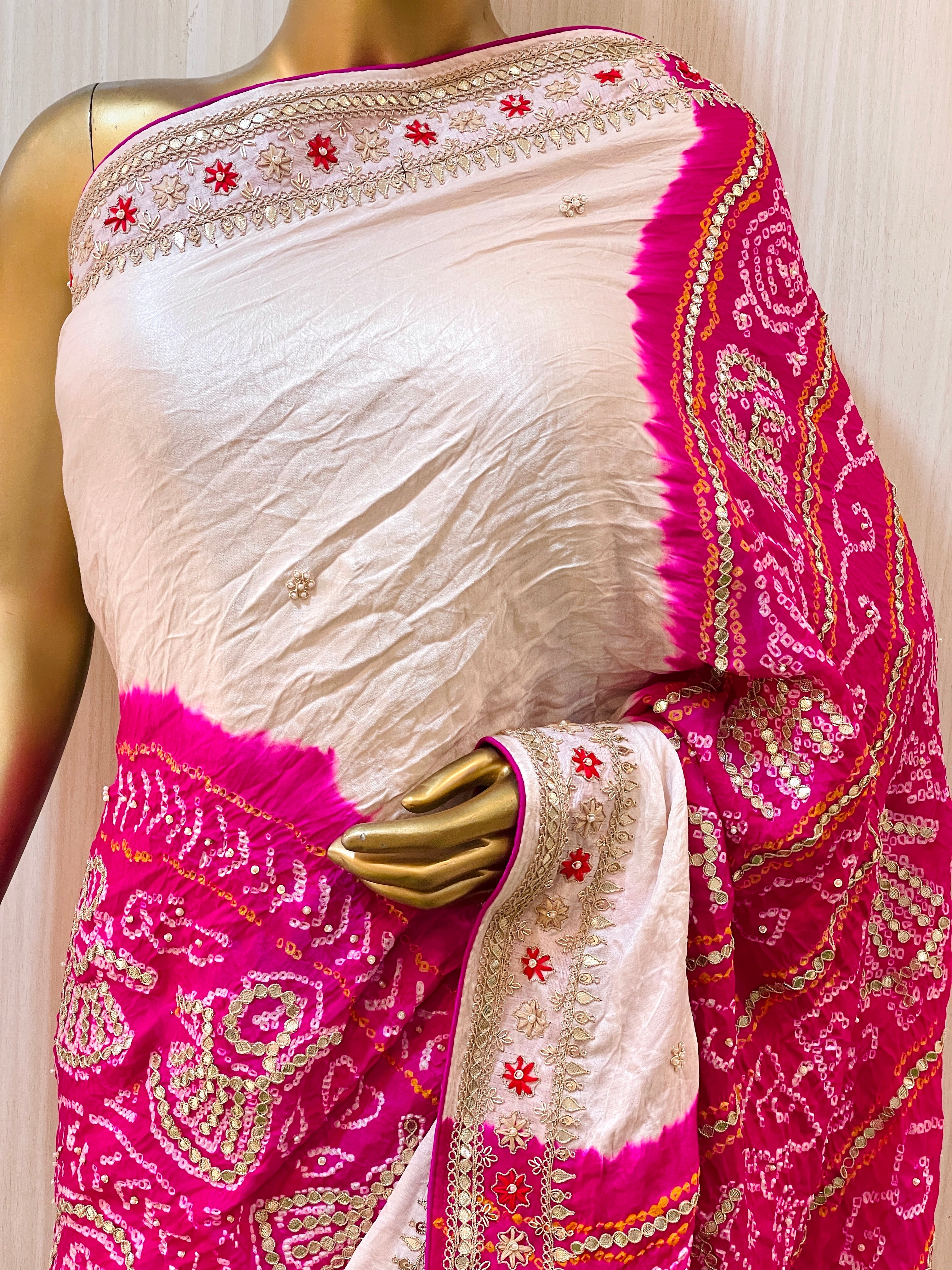 Deepika Pink Gajji Silk Saree