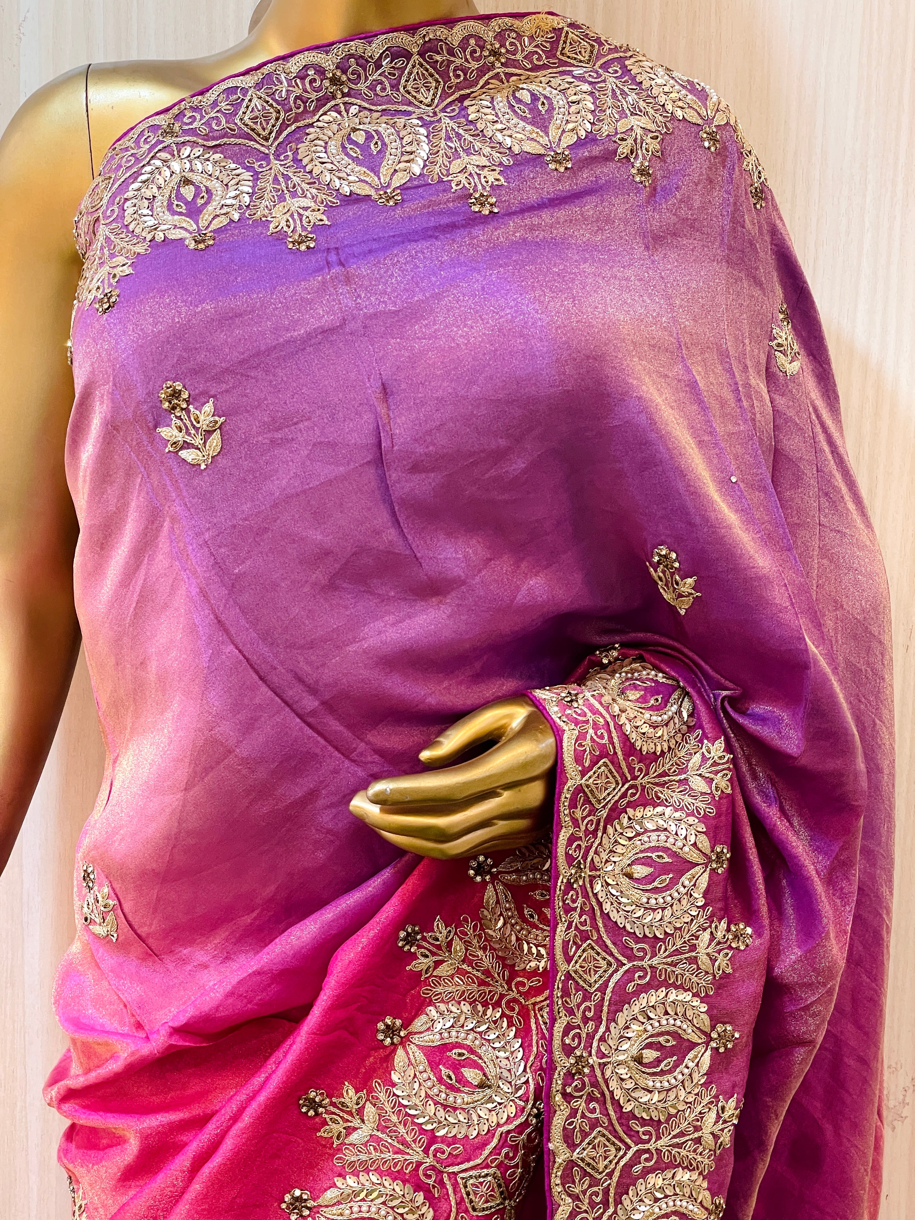 Manvika Pure Purple Russian Silk Saree