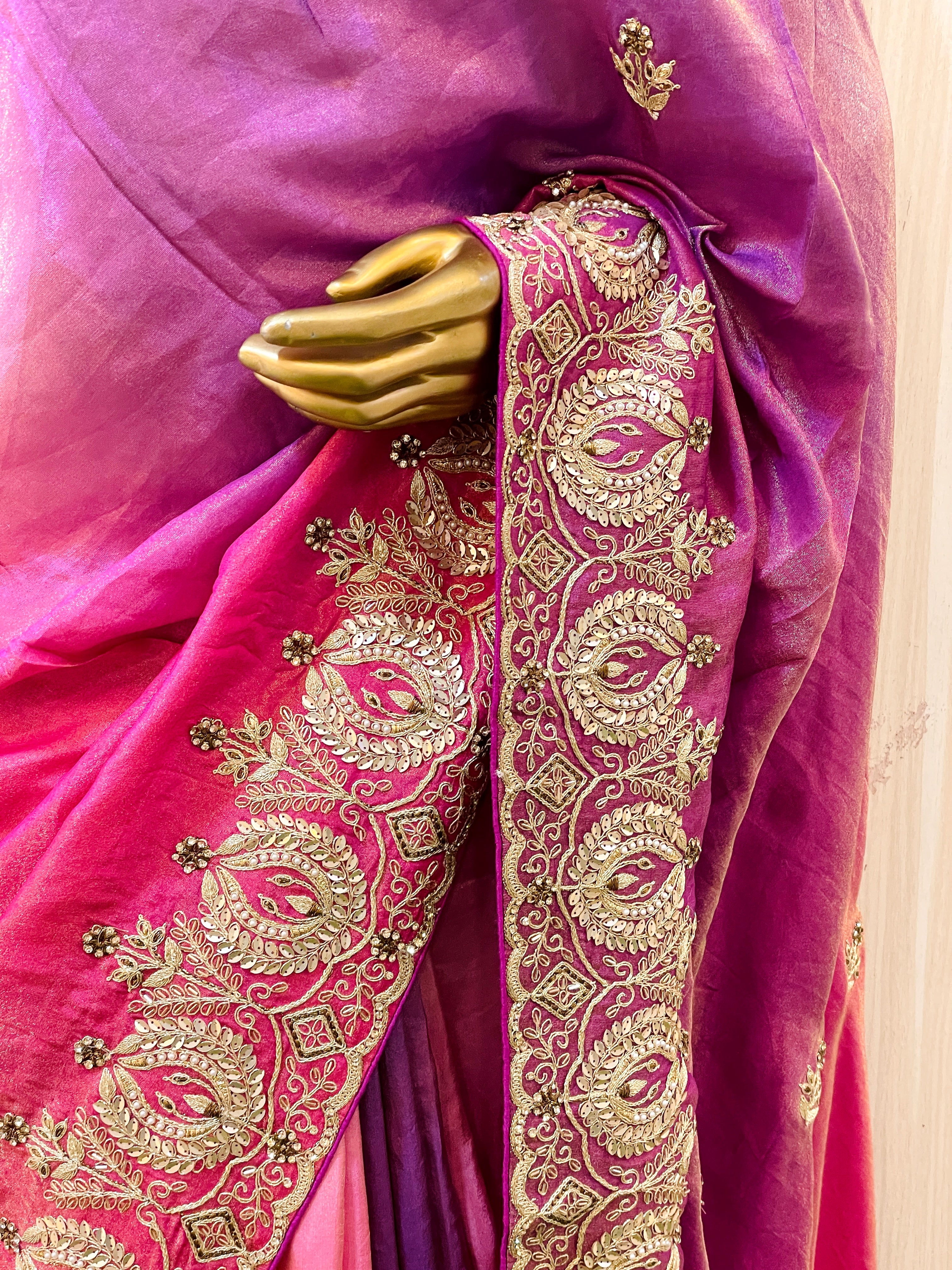 Manvika Pure Purple Russian Silk Saree