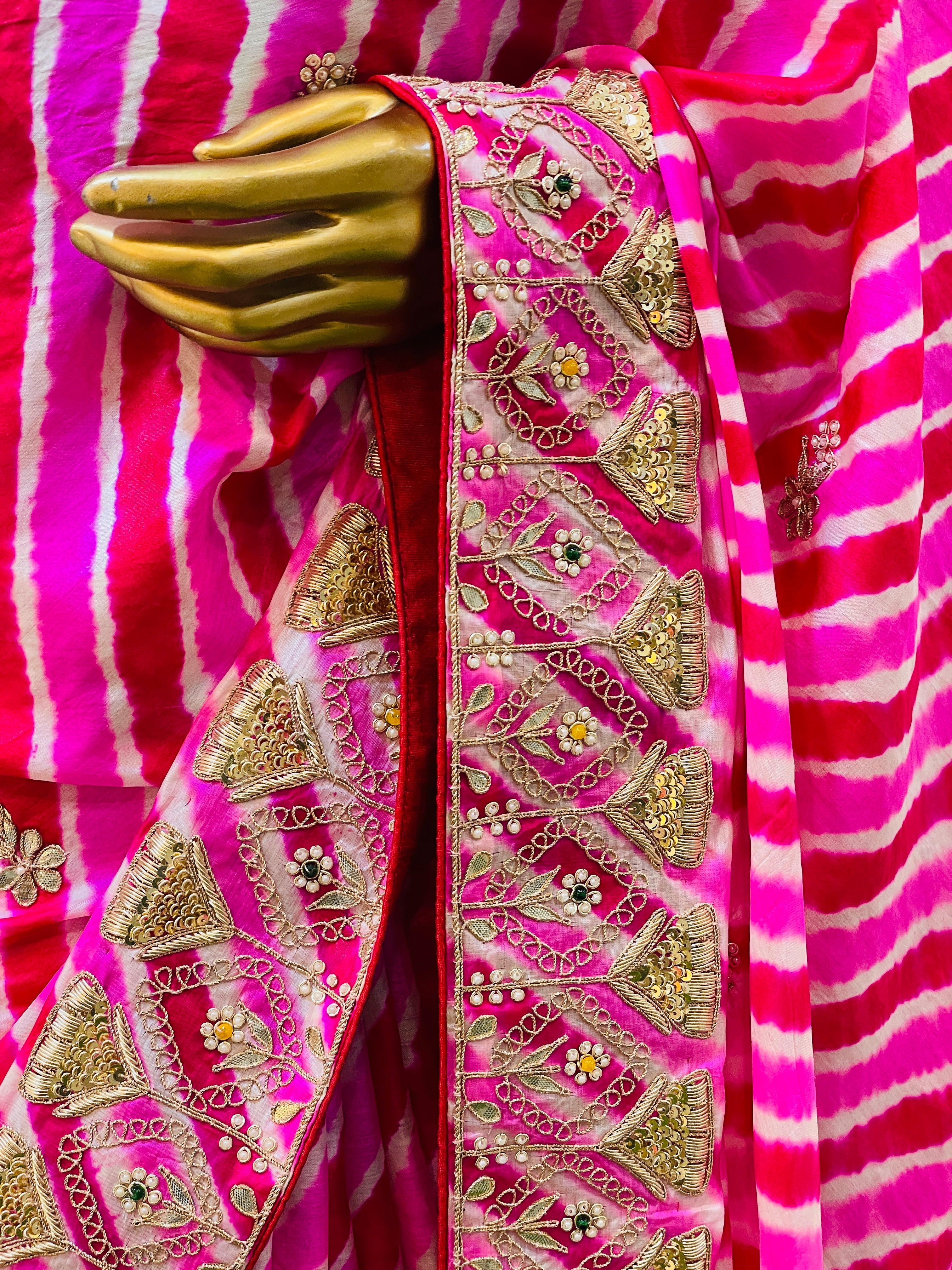 Maisha Leheriya Saree