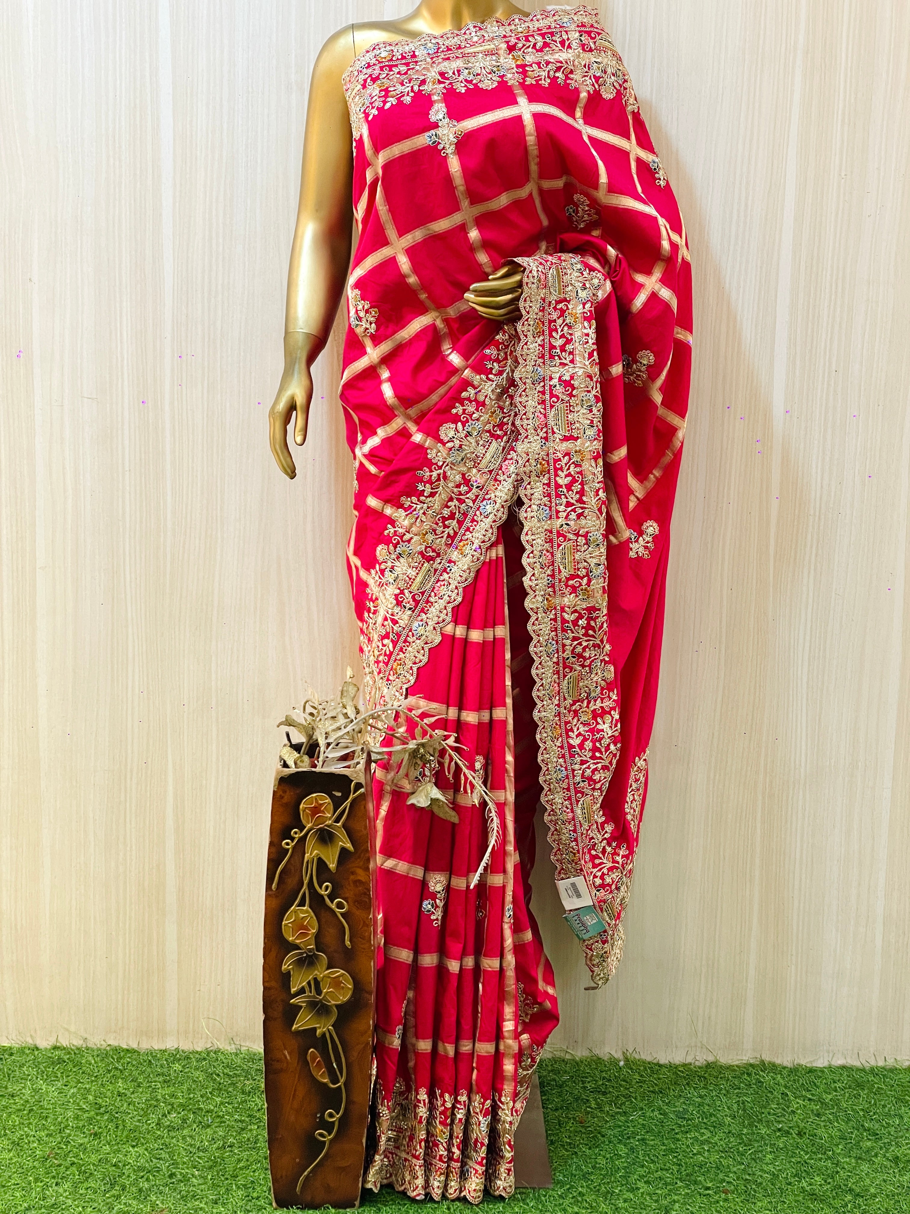 Indu Gaji Silk Pink Saree