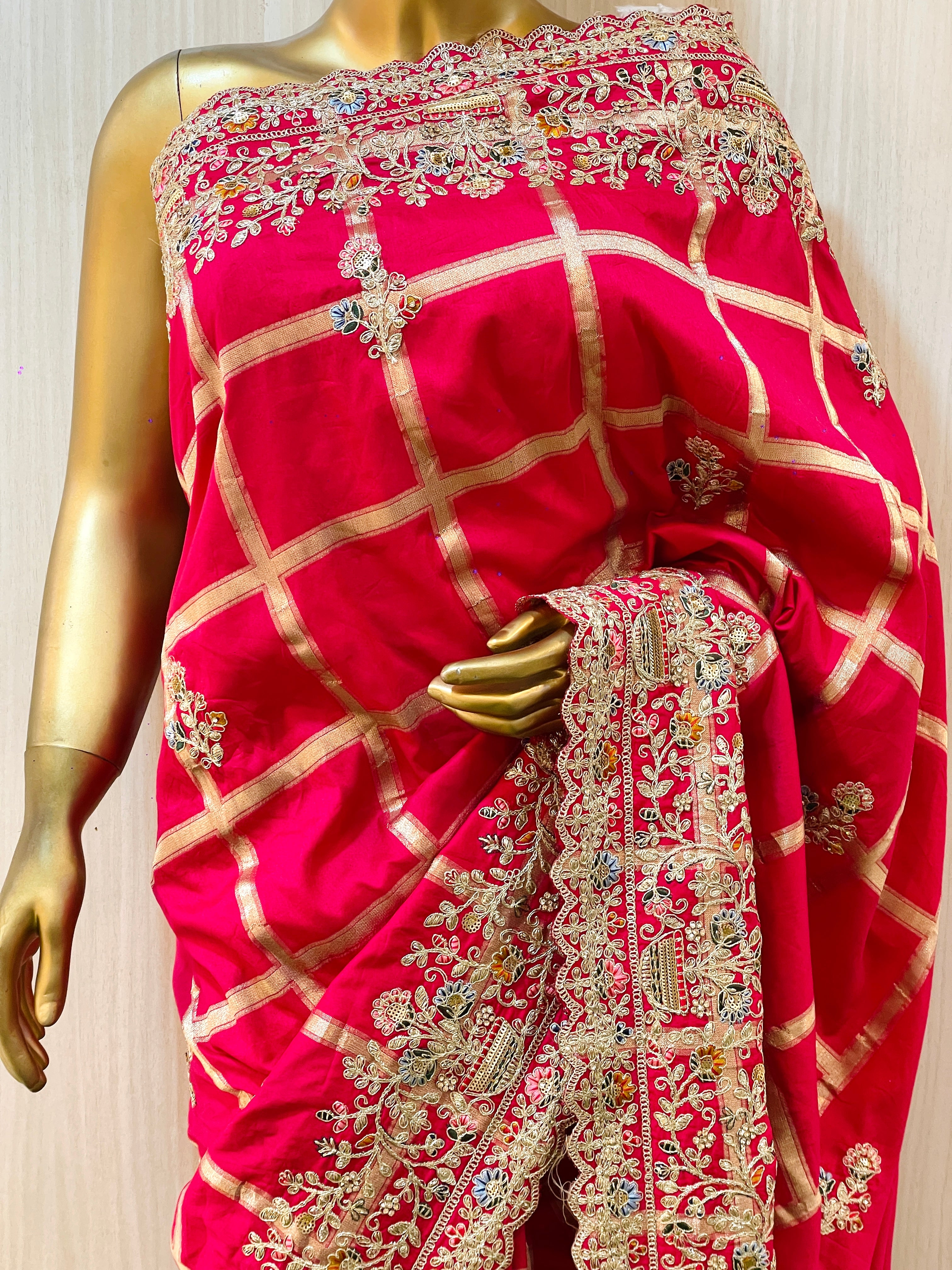 Indu Gaji Silk Pink Saree