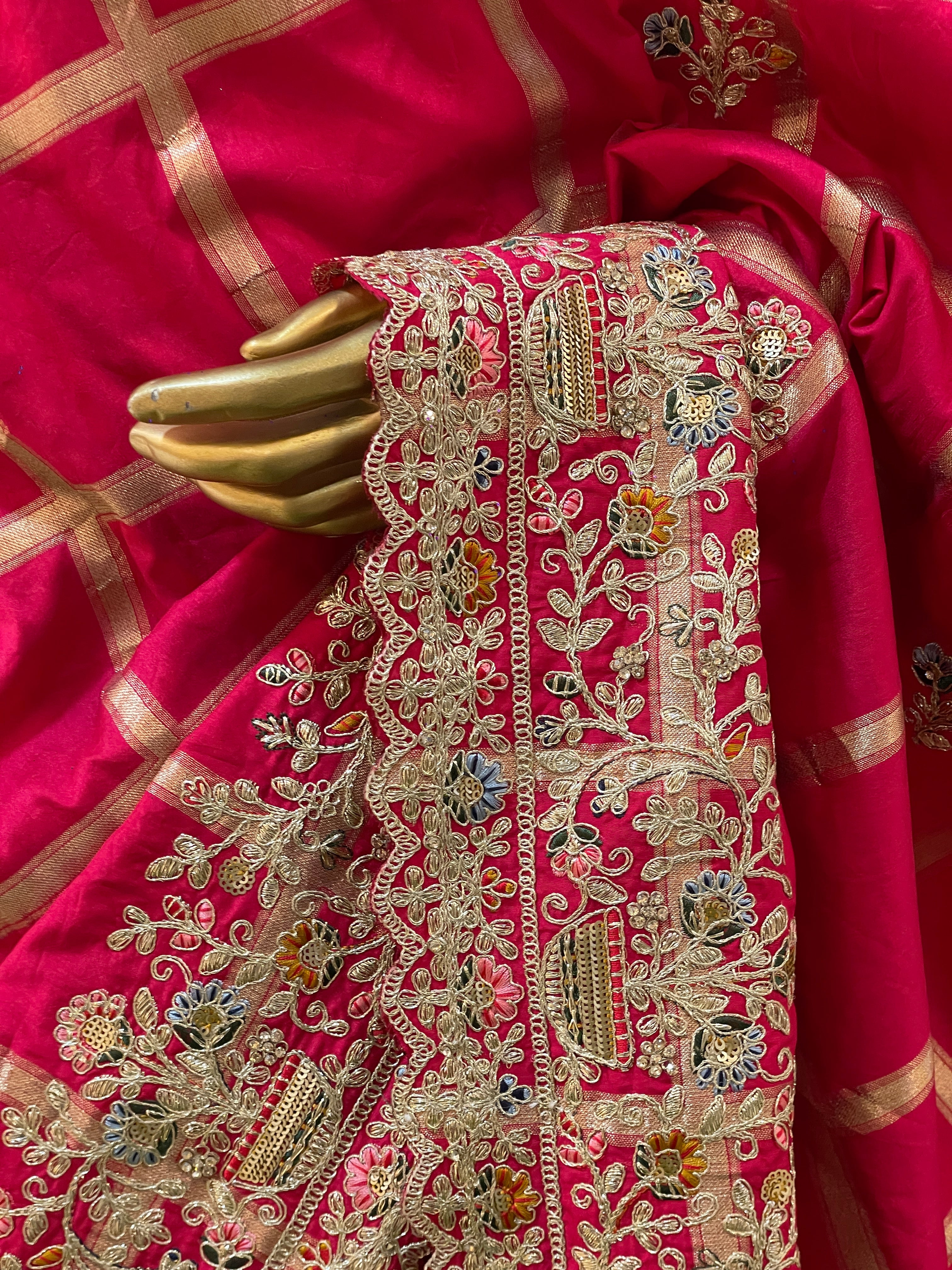 Indu Gaji Silk Pink Saree