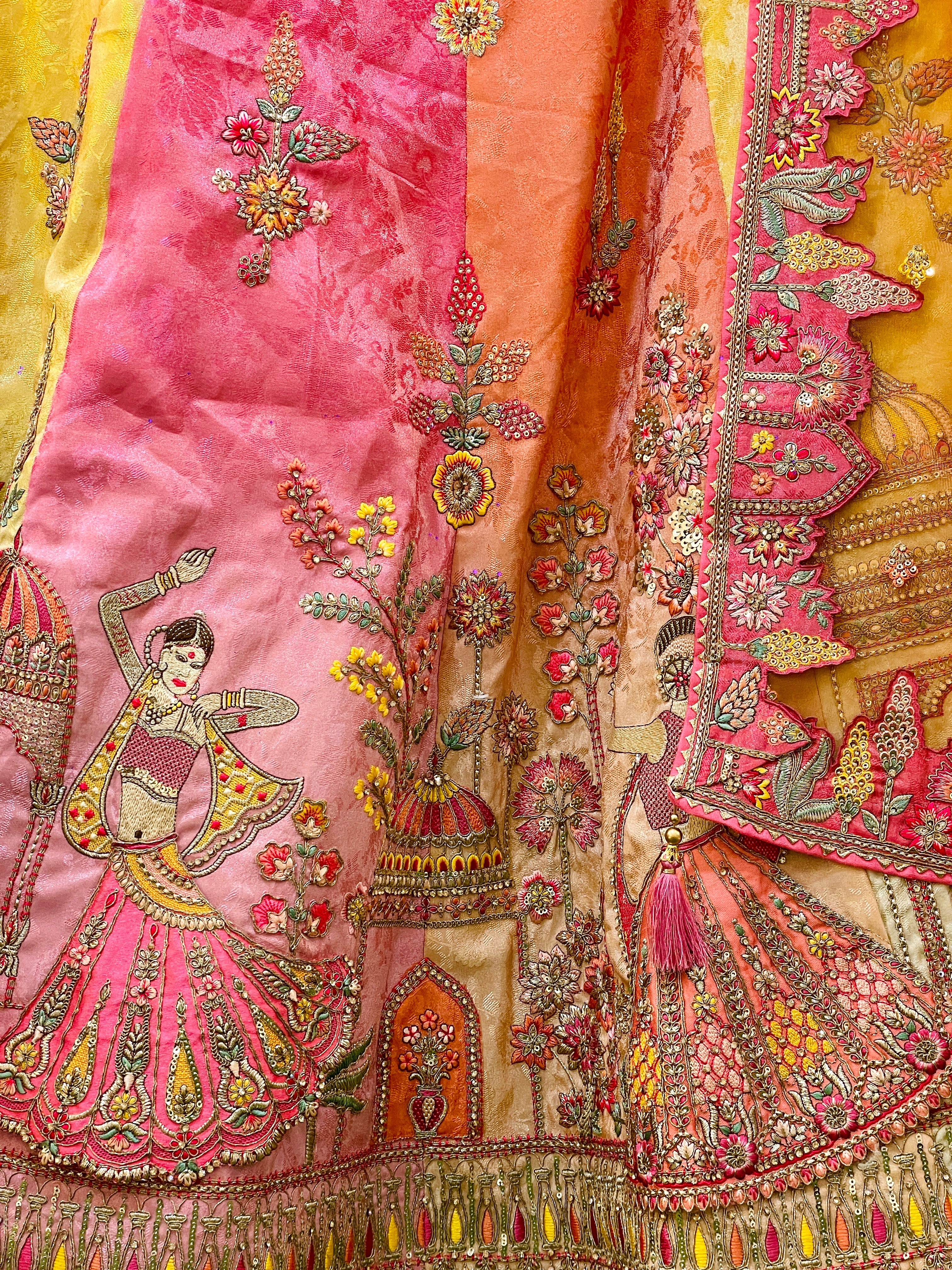 Rina Banarasi Multicolor Lehenga