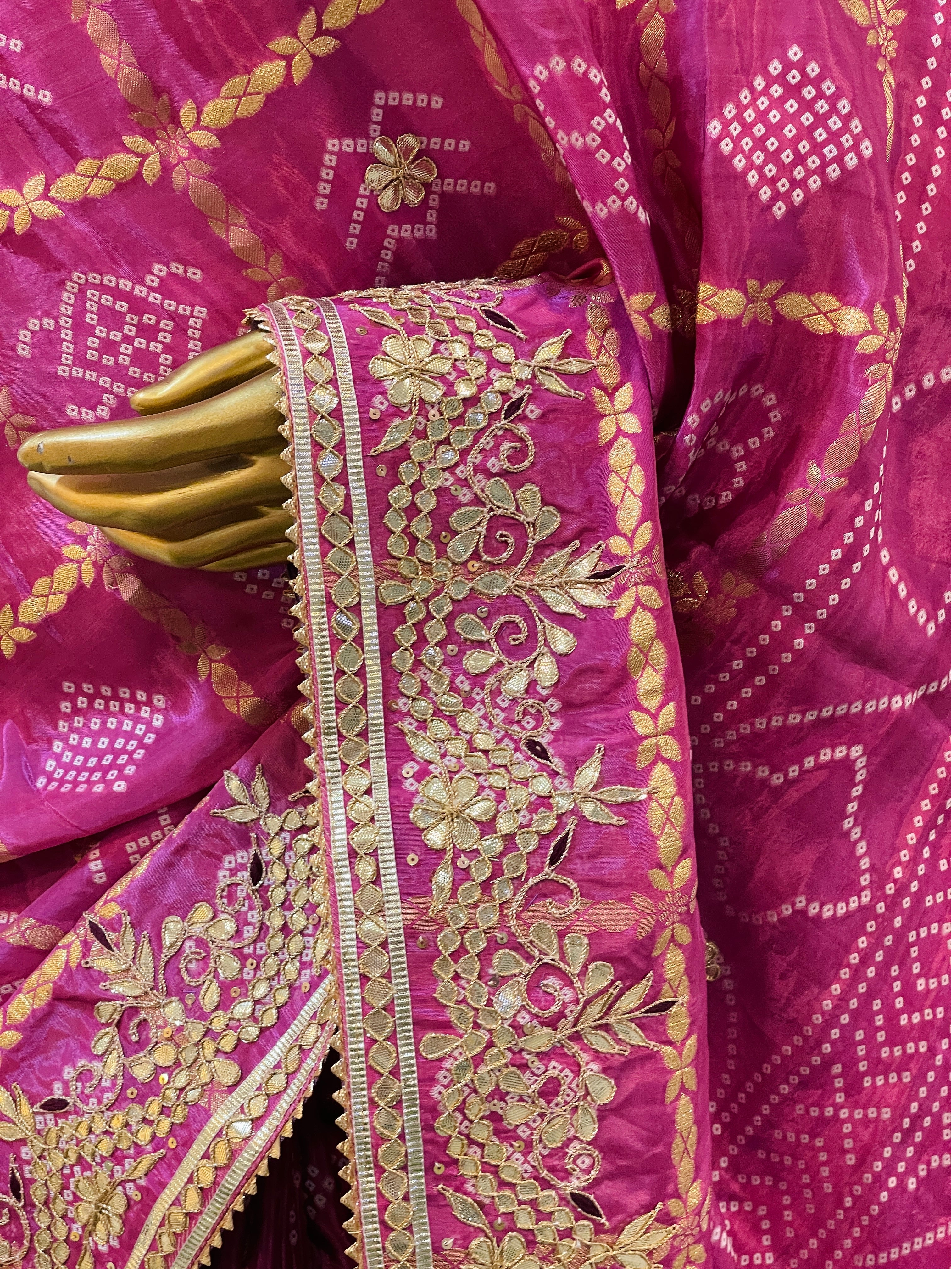 Sangeeta Pink Gajji Silk Saree