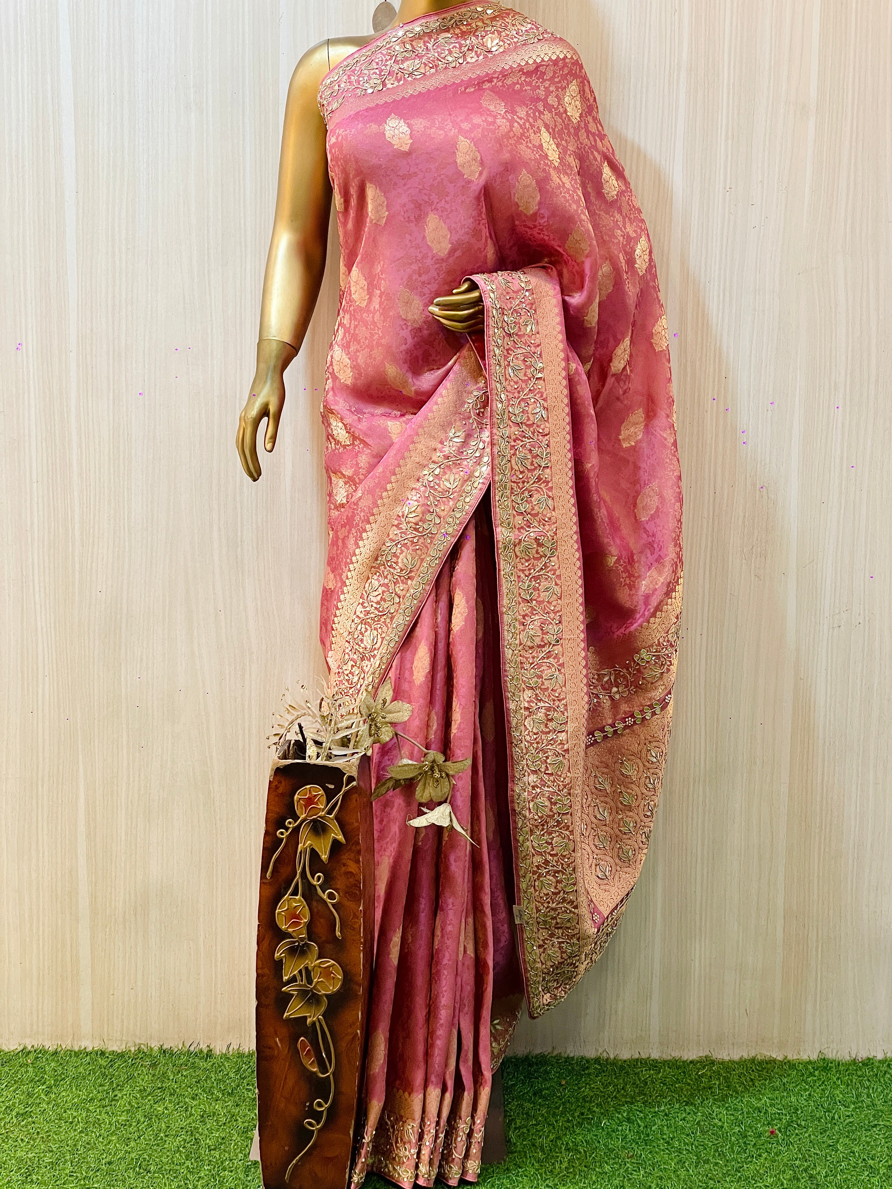 Ruby Pure Katan Silk Saree