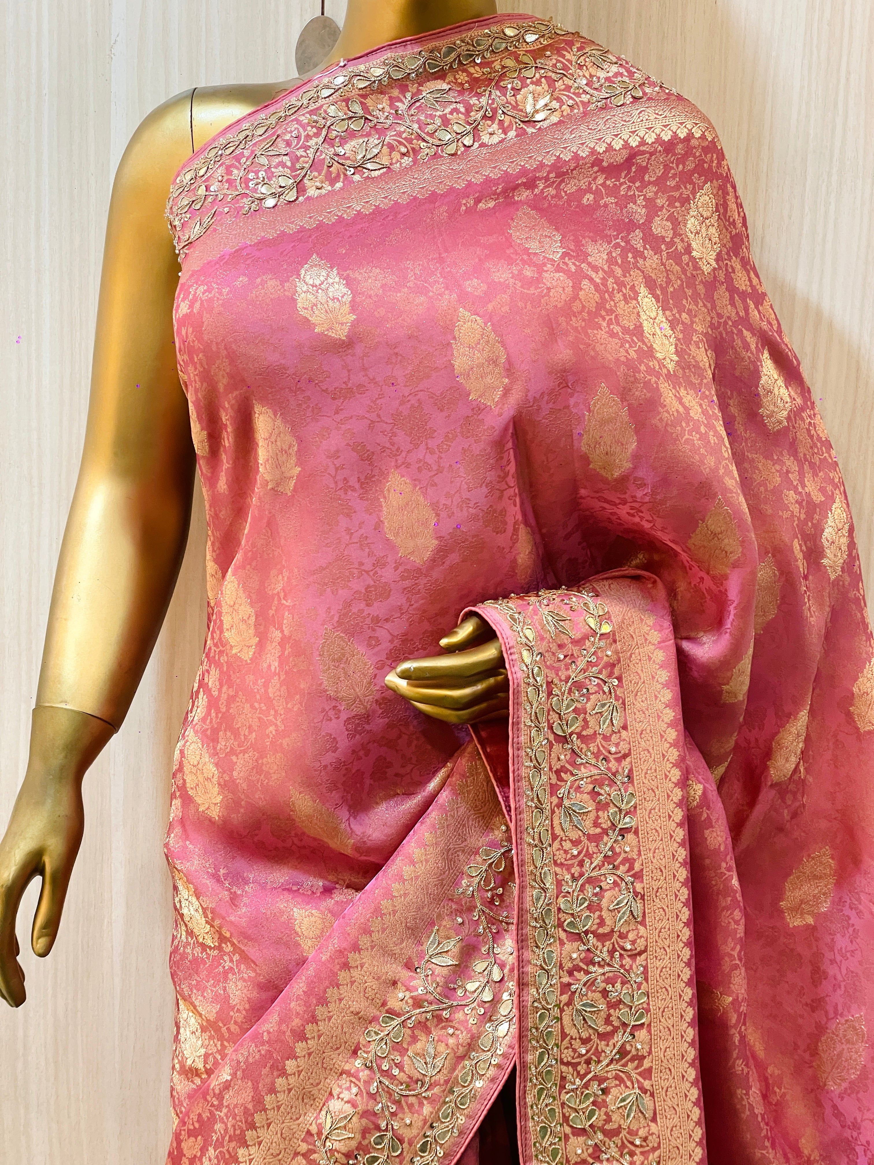 Ruby Pure Katan Silk Saree