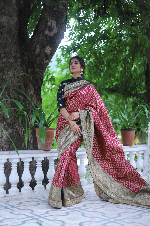 Banarasi Patola silk Saree SBT at Rs.513/Piece in surat offer by Sai Baba  Textile